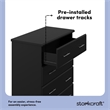 Pemberly Row 4-Drawer Engineered Wood Chest with Safety Stops in Black