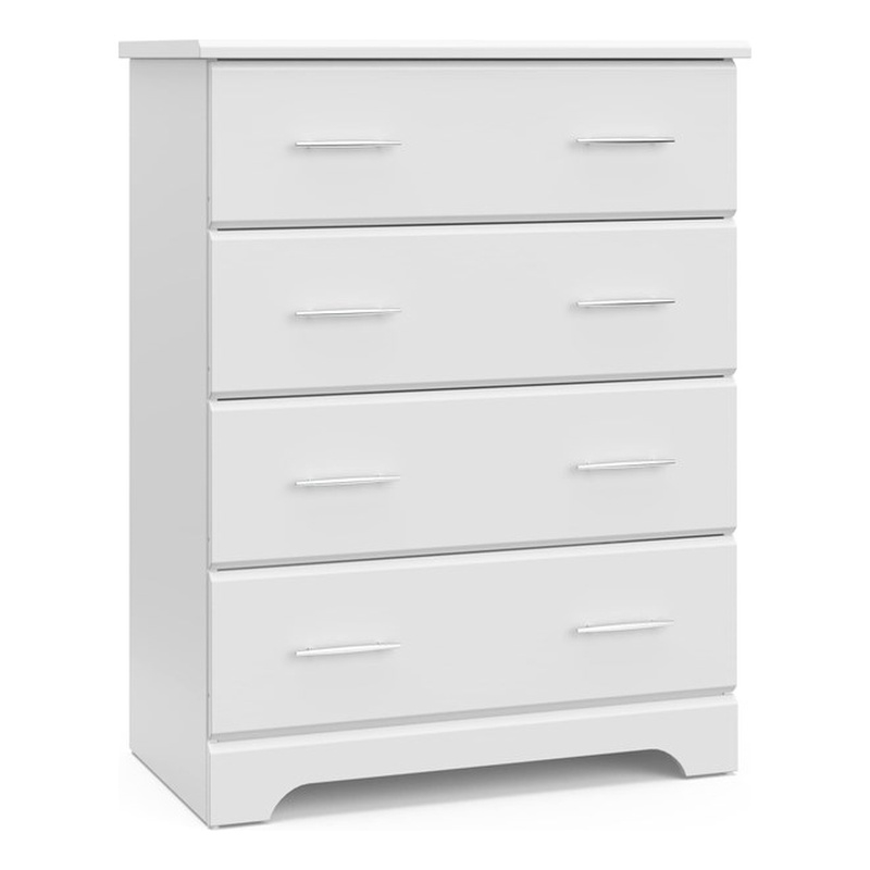 Pemberly Row 4-Drawer Engineered Wood Chest with Safety Stops in White