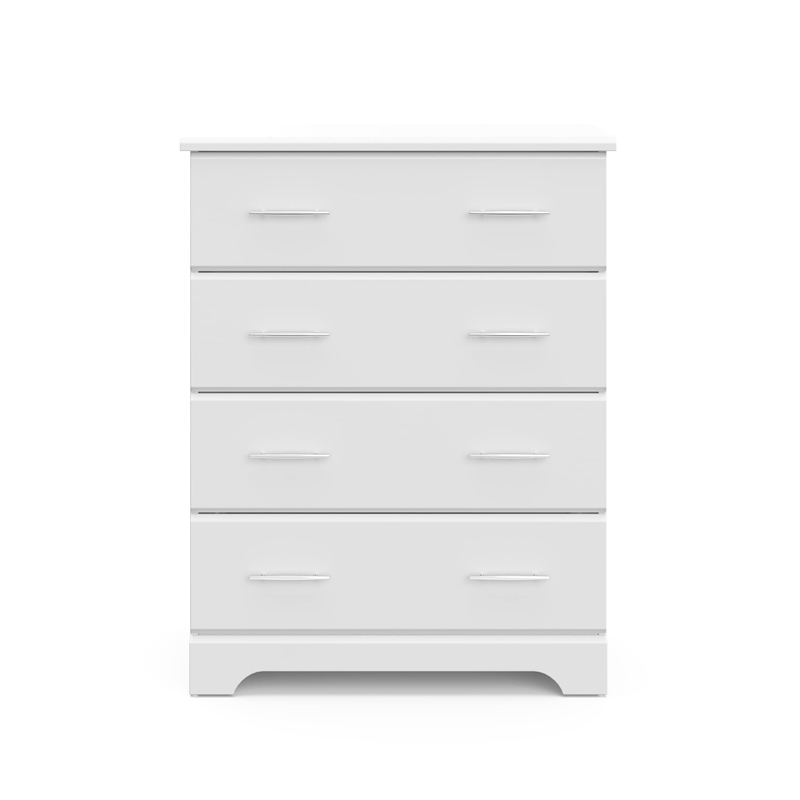 Pemberly Row 4-Drawer Engineered Wood Chest with Safety Stops in White