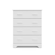 Pemberly Row 4-Drawer Engineered Wood Chest with Safety Stops in White