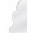 Pemberly Row Arched Floor Mirror in White Lacquer Resin Frame
