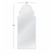 Pemberly Row Arched Floor Mirror in White Lacquer Resin Frame