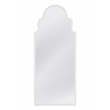 Pemberly Row Arched Floor Mirror in White Lacquer Resin Frame