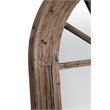Pemberly Row Arched Floor Mirror in Weathered Greige Engineered Wood