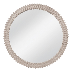 Pemberly Row Contemporary Carved Wood Contemporary Wall Mirror