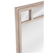Pemberly Row Geometric Coastal Wall Mirror in White Wash Wood