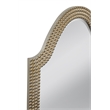 Pemberly Row Shield Silhouette Wall Mirror in Antique Silver