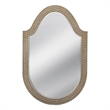 Pemberly Row Shield Silhouette Wall Mirror in Antique Silver