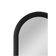 Pemberly Row Oval Farmhouse Wall Mirror in Matte Black Resin