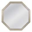 Pemberly Row Octagonal Wall Mirror in Plated Silver Engineered Wood