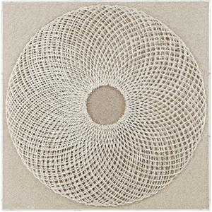 Pemberly Row Hand Crafted Woven Canvas in Acrylic Shadow Box