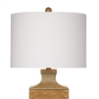 Pemberly Row Modern Hand Crafted Resin Table Lamp in Dark Concrete