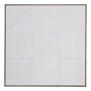 Pemberly Row 3D Geometric Fabric Wall Hanging in Antique Gold