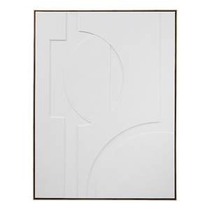 Pemberly Row Modern Geometric Relief Fabric Wall Hanging in Gold