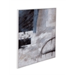 Pemberly Row Abstract Hand Painted Canvas Art in White Frame