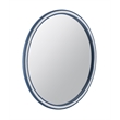 Pemberly Row Coastal Round Wall Mirror with Rope Motif in Blue
