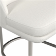 Pemberly Row Modern Boucle Dining Chair in Ivory Brushed Silver