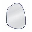 Pemberly Row Asymmetrical Wall Mirror in Navy Blue Engineered Wood