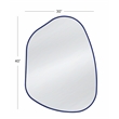 Pemberly Row Asymmetrical Wall Mirror in Navy Blue Engineered Wood