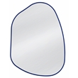 Pemberly Row Asymmetrical Wall Mirror in Navy Blue Engineered Wood