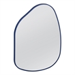 Pemberly Row Asymmetrical Wall Mirror in Navy Blue Engineered Wood