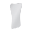 Pemberly Row Contemporary Hourglass Shape Wall Mirror in Clear