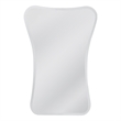 Pemberly Row Contemporary Hourglass Shape Wall Mirror in Clear