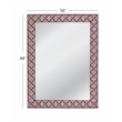 Pemberly Row Geometric Boho Wall Mirror in Maroon and White Resin