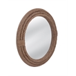 Pemberly Row Modern Coastal Round Wall Mirror with Rope Frame