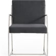 Pemberly Row Contemporary Stainless Steel Dining Chair Set of 2