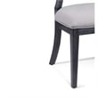Pemberly Row Modern Curved Back Dining Chair in Black Oak Veneer
