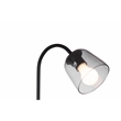 Pemberly Row Hand Crafted Iron and Glass Desk Lamp in Bronze