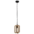 Pemberly Row Modern Hand Crafted Rope and Metal Pendant in Natural