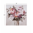 Pemberly Row Contemporary Hand Painted Floral Canvas in Purple