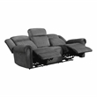 Pemberly Row 2-Piece Power Reclining Sofa Set with Nailhead Trim in Charcoal