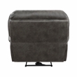 Pemberly Row Polished Microfiber Power Reclining Chair with USB Port in Gray