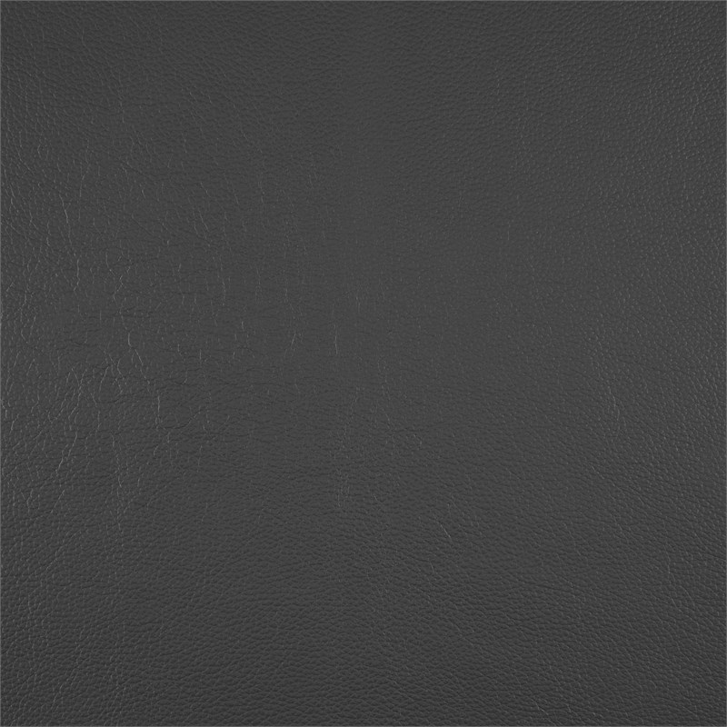 Pemberly Row Top Grain Leather Double Reclining Sofa 300 lbs in Dark Gray
