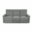 Pemberly Row Chenille 2-Piece Power Lay-Flat Reclining Sofa Set with USB in Gray