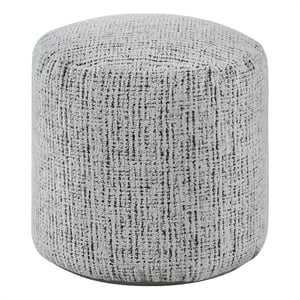 Pemberly Row Cylindrical Accent Pouf with Non-Slip Bottom in Multi-Color