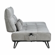 Pemberly Row Chenille Sofa with Power Seat Depth and Headrests in Gray