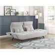 Pemberly Row Chenille Sofa with Power Seat Depth and Headrests in Light Gray
