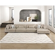 Pemberly Row Microfiber 4-Piece Modular Sectional with Chaise 300 lbs in Brown