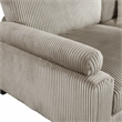 Pemberly Row 6-Piece Modular Sectional with 2 Ottomans 6 Pillows in Taupe