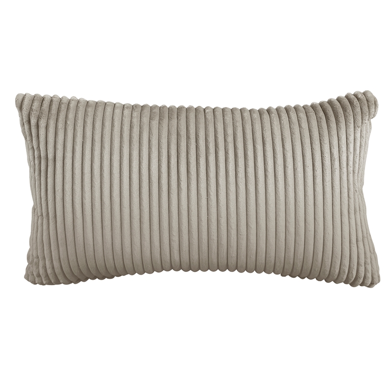 Pemberly Row 6-Piece Modular Sectional with 2 Ottomans 6 Pillows in Taupe