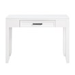 Pemberly Row Wood Writing Desk with Drawer and Bar Pull in White