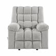 Pemberly Row Chenille Rocker Recliner with Foam over Pocket Coils in Light Gray