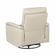 Pemberly Row Top Grain Leather Swivel Glider Recliner 300 lbs in Taupe