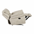 Pemberly Row Polished Microfiber Rocker Recliner with Pocket Coils in Sand