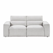 Pemberly Row Power Reclining Loveseat with Power Headrests in Light Gray