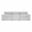 Pemberly Row Power Reclining Sofa with Power Headrests USB in Light Gray